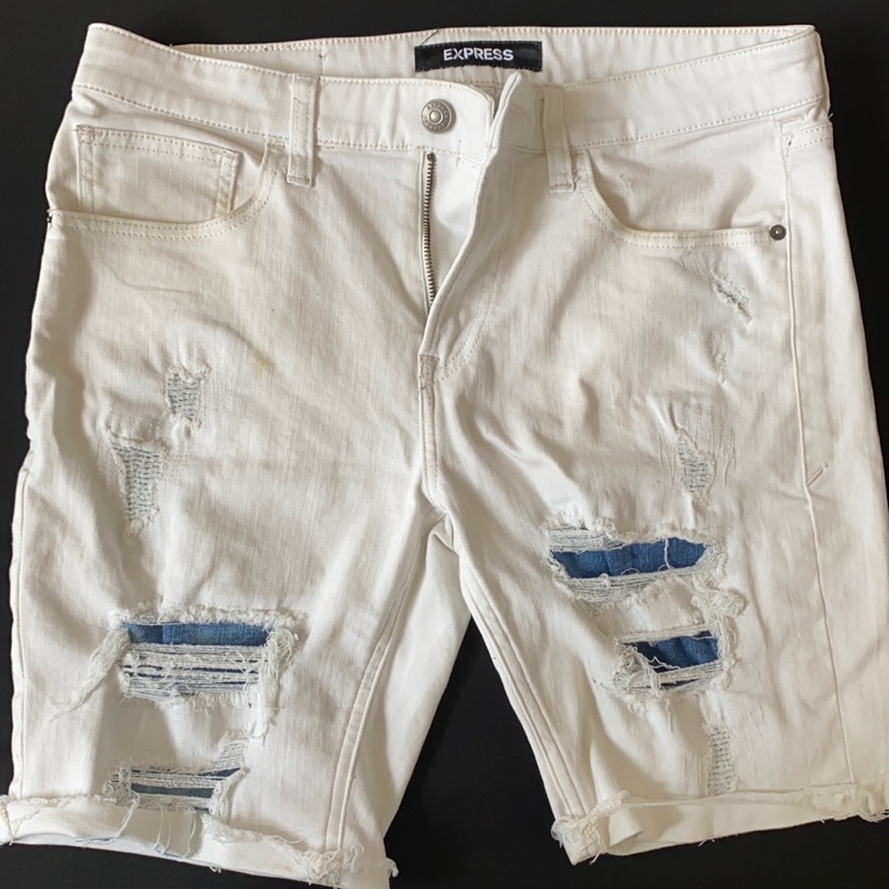Express white Jean shorts